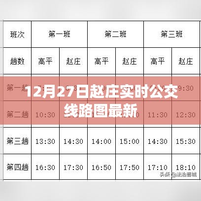 赵庄实时公交线路图更新，最新动态12月27日