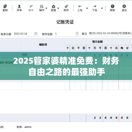 2025管家婆精准免费：财务自由之路的最强助手