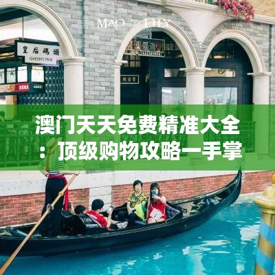 澳门天天免费精准大全：顶级购物攻略一手掌握