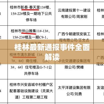 桂林最新通报事件全面解读